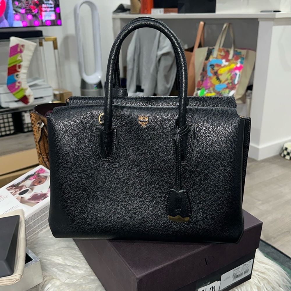 MCM Milla Medium Tote Black $1090